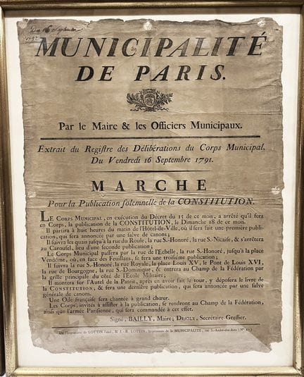 Set of three posters framed under glass: Announcem