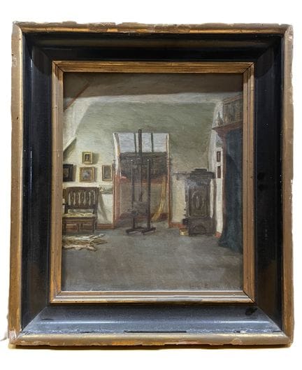 20th-Century School *The Easel* Two oil paintings 
