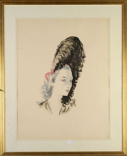André DIGNIMONT (1891–1965)
Frau mit Federkopfschm