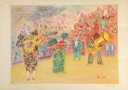 Set aus 4 aufgerollten Lithografien:
Lithografie v
