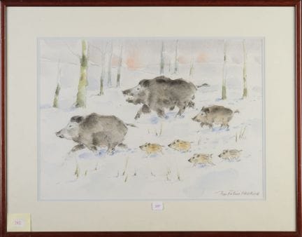 Jean-Fabius HENRION (XX)
Cinghiali e cuccioli sott