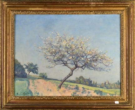 René JUSTE (1868-1954) 
Il melo
Olio su tela, firm