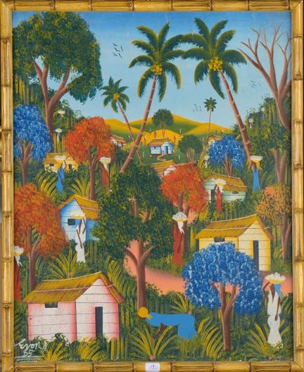 Escuela haitiana del siglo XX
Pueblo animado; 1985