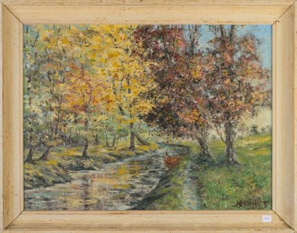 Scuola del XX secolo
Fiume nel sottobosco
Olio su 