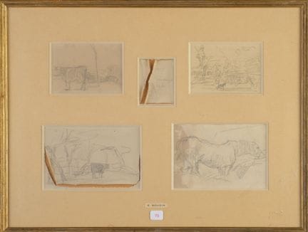 Eugène BOUDIN (1824–1898)
Pferd; Kühe; Bäuerin 
Zu
