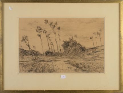 Henri HARPIGNIES (1819–1916)
Waldlandschaft
Kohle,
