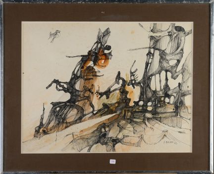 Serge BAJAN (nato nel 1936)
Il boschetto rosso; 19