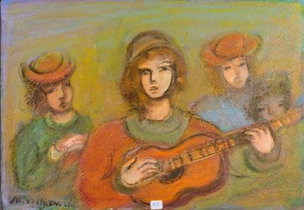 Escuela contemporánea
Los músicos
Óleo sobre lienz