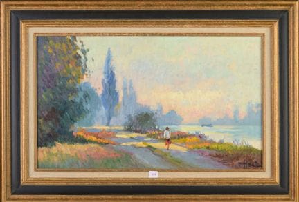 Jacques HUET (nato nel 1937)
Rive della Senna
Olio