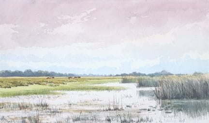 Henri CHOUPPE (1817–1894),
Marsh Landscape, Waterc