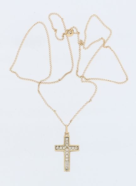 18-karat yellow gold chain (750) with a small-link