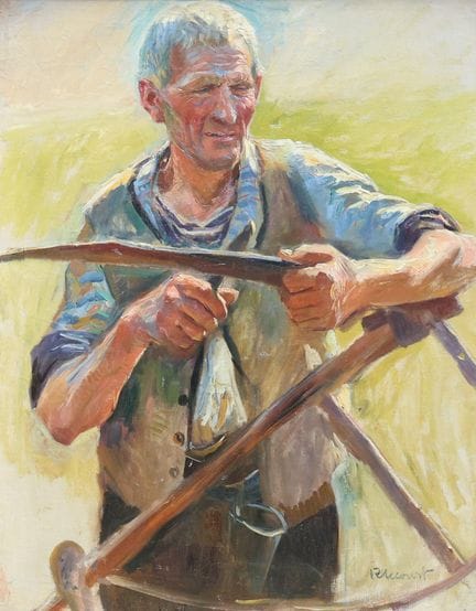 Raymond LECOURT (1882-1946)
Peasant sharpening his
