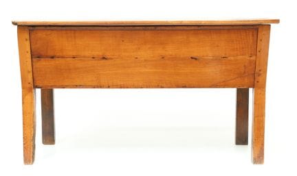 Rectangular natural wood chest - Late 19th century