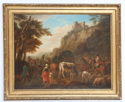 18th-century Dutch School, Caravan on a Mountain R