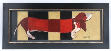 Christian DALIBERT (20th century), Red Dog, oil on