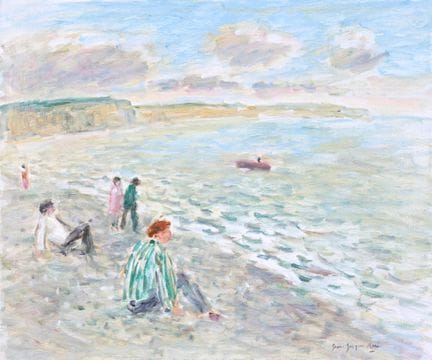 Jean-Jacques RENE (born in 1943), *In Fécamp*, oil