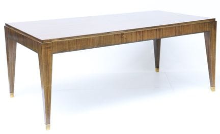 ANDRE BEAUDOUIN - Veneered wood dining table with 