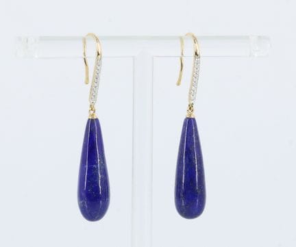 Pair of 18-karat yellow gold earrings (750 millesi