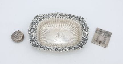 Silver set (800 mil.) consisting of: Rectangular t