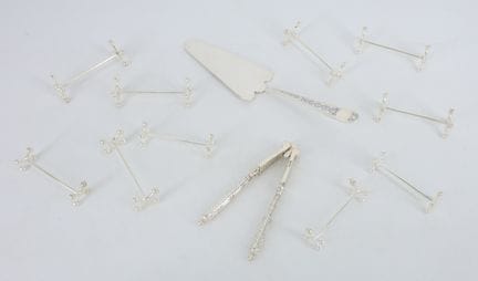 CHRISTOFLE - Silver plated set including: a nutcra