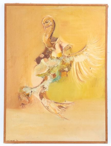 Christian DALIBERT (20th century), *Phoenix*, oil 