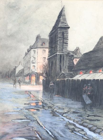 Albert RENE (20th)
A lively street at night
Waterc