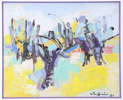 André RAFFIN (1927–2005), Composition, gouache, si