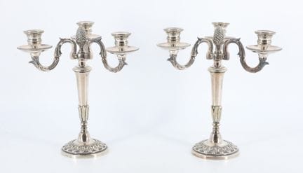 CHRYSALIA
Pair of silver plated Louis XVI-style ca
