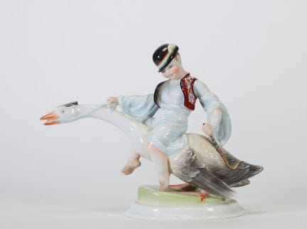 HEREND — „Nils Holgersson und seine Gans“ — Polych