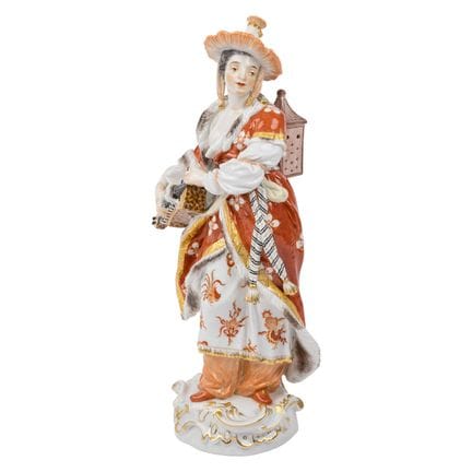 MEISSEN «Malabarina con zanfona», siglo XX, primer