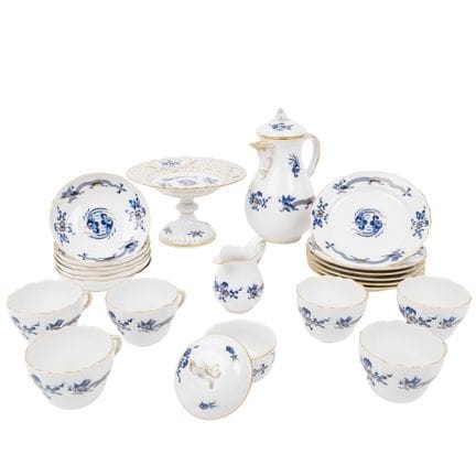 Juego de café MEISSEN de 22 piezas para 6 personas