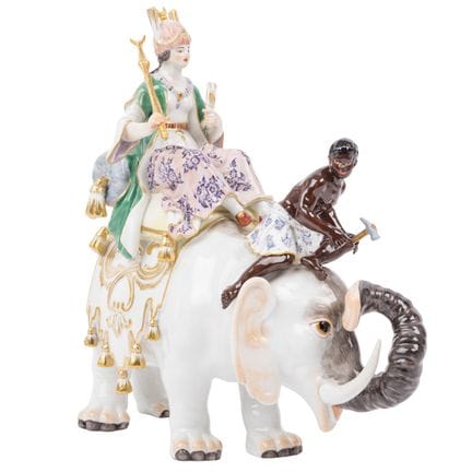 Conjunto de figuras de MEISSEN «Sultana sobre un e
