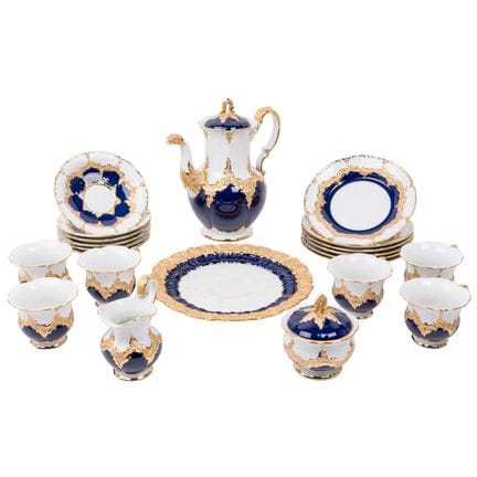 Juego de café de gala MEISSEN de 22 piezas para 6 