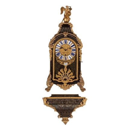 GRAN RELOJ DE PIE DE LUIS XV CON TÉCNICA DE BOULLE