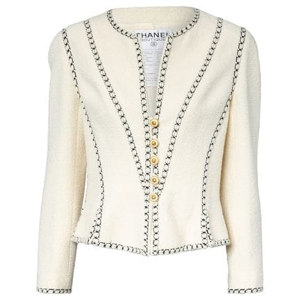 Veste CHANEL BOUTIQUE VINTAGE, taille env. 38, col