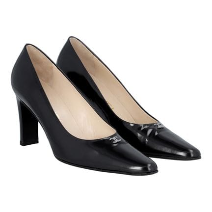 Escarpins CHANEL VINTAGE, taille 39. Modèle en cui