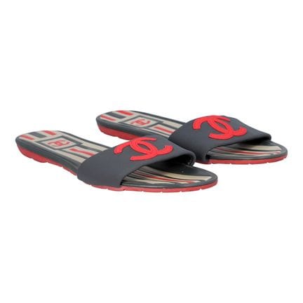 Sandales CHANEL VINTAGE, taille 37,5. Modèle multi