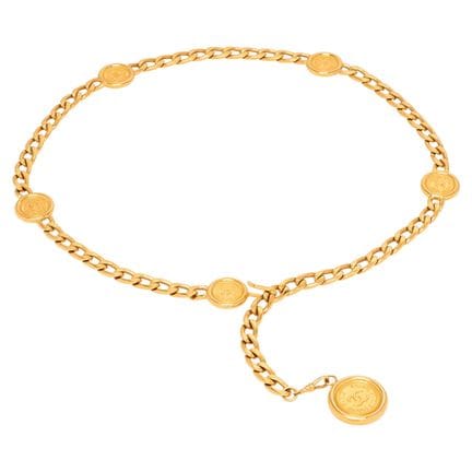 Cintura CHANEL VINTAGE con catena a maglie, lunghe