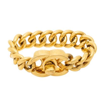 Bracciale CHANEL VINTAGE, 1995 circa. Catena a mag