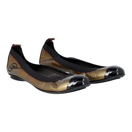 Ballerines CHANEL VINTAGE, taille 38,5. Modèle cou