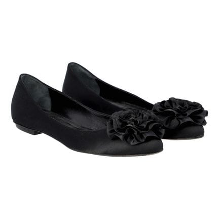 Ballerines CHANEL VINTAGE, taille 39. Modèle noir 
