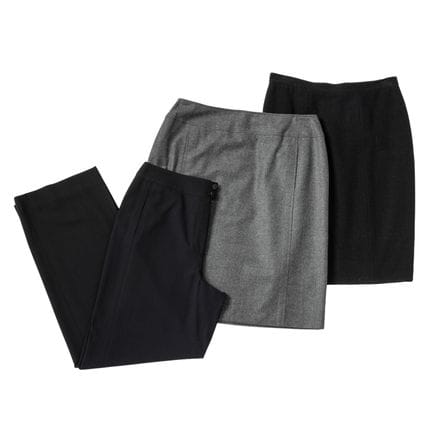 香奈儿复古精品店 裙装套装，尺码约38和42，系列：A1998/C2008。包含两条裙子和一条裤子，