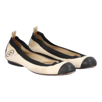 Ballerines CHANEL VINTAGE, taille 38.  Modèle en c