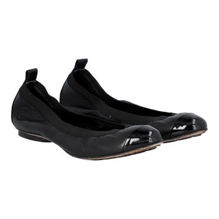 Ballerines CHANEL VINTAGE, taille 38. Modèle noir 