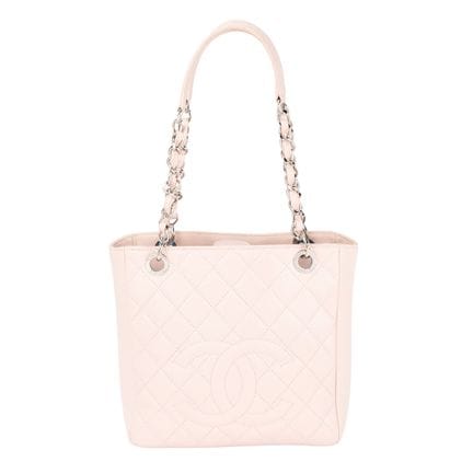 Sac CHANEL Shopper, collection 2014. Cuir caviar r