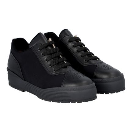 Baskets CHANEL VINTAGE, taille 40. Modèle noir en 