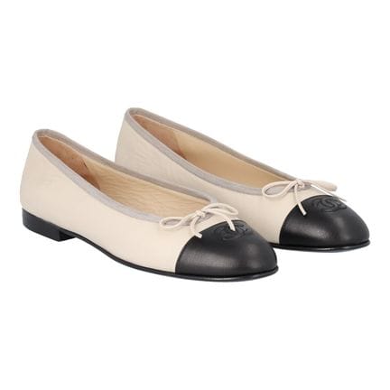 Ballerines CHANEL VINTAGE, taille 38,5.  Modèle en