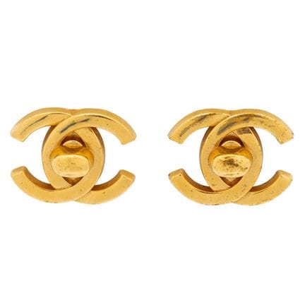 Orecchini a clip CHANEL VINTAGE "INTERLOCKING CC".