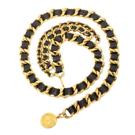 Ceinture CHANEL VINTAGE, longueur : 100 cm max., r