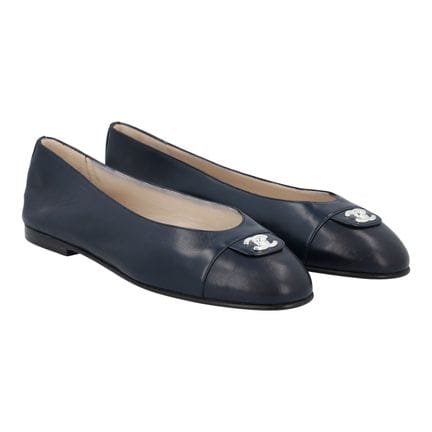 Ballerines CHANEL VINTAGE, taille 38,5. Modèle en 